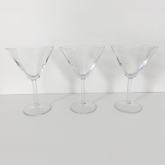 Vintage Martini Glasses with stem - Set of 3 - Picture 3 of 6